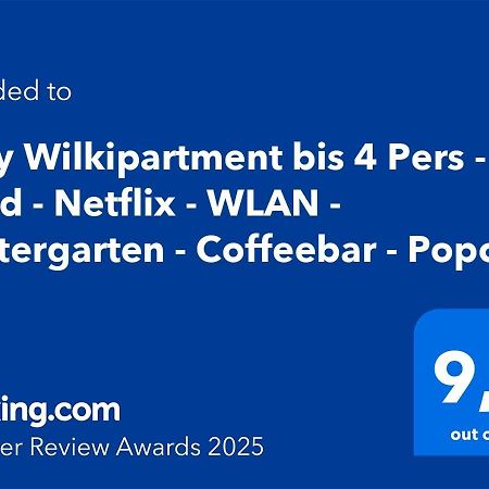 Cozy Wilkipartment Bis 4 Pers - Hund - Netflix - Wlan - Wintergarten - Coffeebar - Popcorn Verl Екстериор снимка