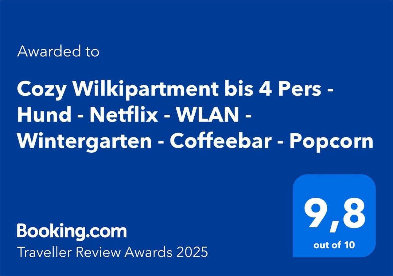 Cozy Wilkipartment Bis 4 Pers - Hund - Netflix - Wlan - Wintergarten - Coffeebar - Popcorn Verl Екстериор снимка